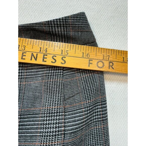 Larry Levine For Dressbarn Womens Glen Plaid Trousers Size 8 Gray Black - Picture 5 of 13